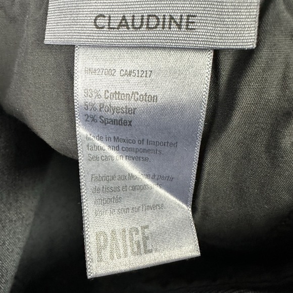 Paige Jeans Womens 31 Petite Black Claudine High Rise Ankle Flare Raw Hem New - Picture 6 of 14